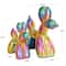 Multicolor Ceramic Dog Balloon Sculpture Set